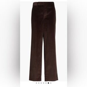 NWT Banana Republic Wide Leg‎ Corduroy Trouser Pants Women's 4 Brown Stretch